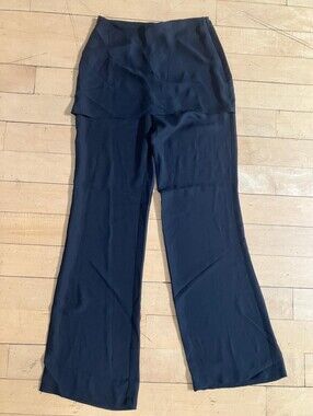 Women's Black Wide-Leg Dress Pants